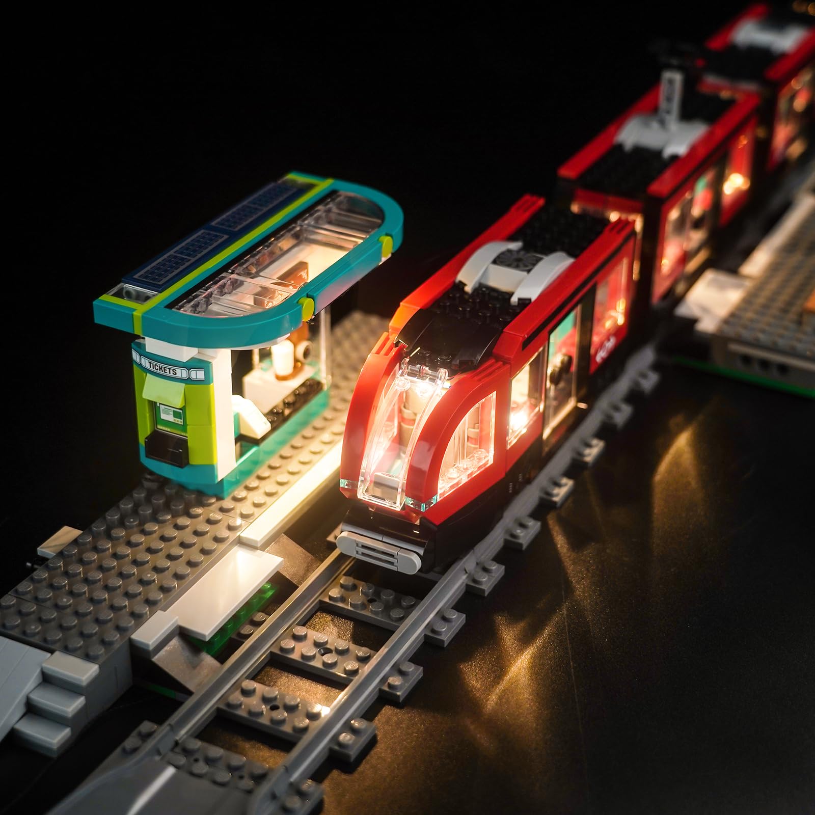 LocoLee Light Kit for Lego Downtown Streetcar and Station Lighting Set for Lego City 60423 Set - Not Include Models, Just Light Kit - Image 2