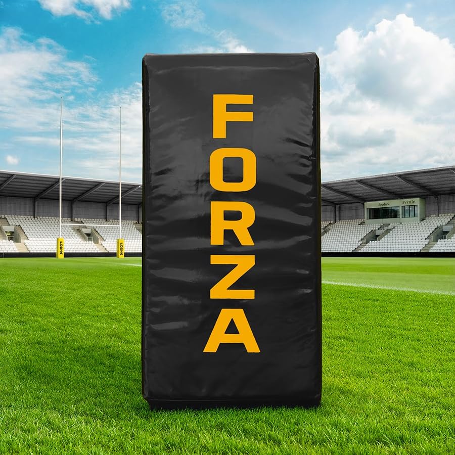 FORZA Rugby Curved Hit Shield [Pro Model] – High-Density Foam Rugby Tackle Pad with Weather-Resistant PVC Cover – Junior or Senior