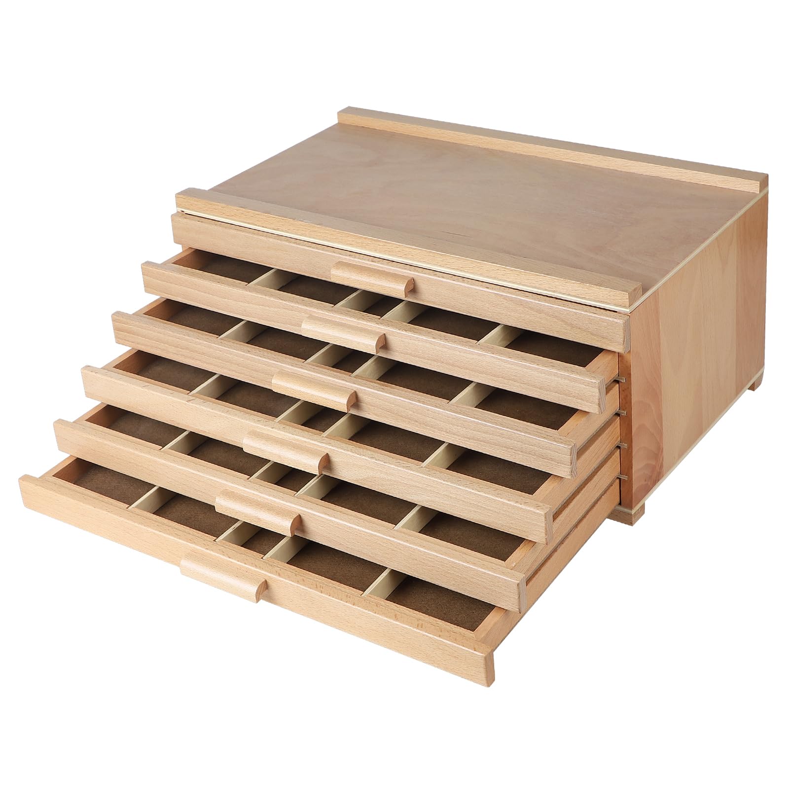 CPROSP 6 Cassetti Scatola Portaoggetti per Artisti 40*25*18cm, Scatola per Artisti, Scatola Porta Oggetti per Artisti per Conservare Degli Utensili d'Arte Pastelli, Pennarelli, Pennelli o Gioielli.