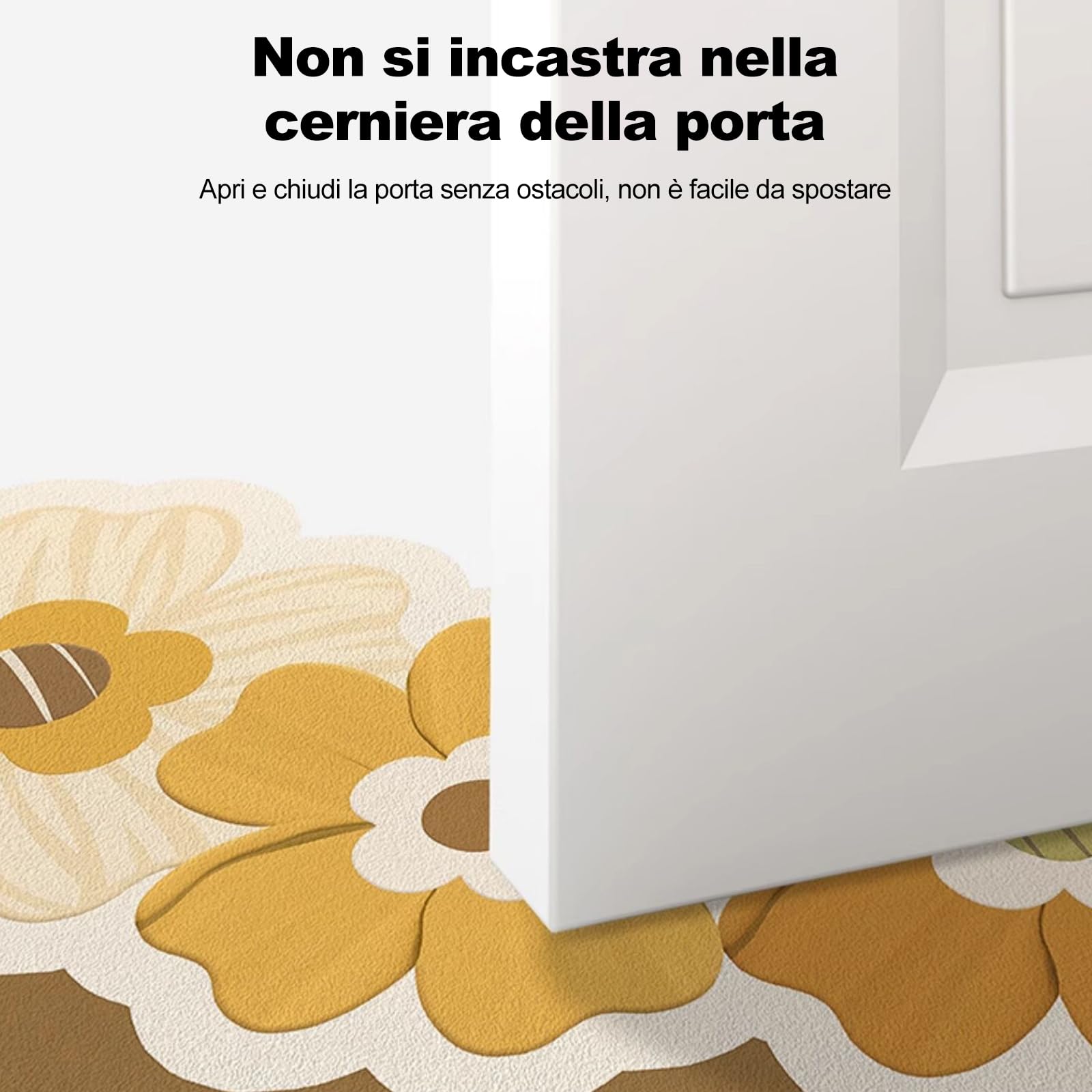 Ergocar Tappeto Da Bagno 50x80cm, Ultrasottile Sottoporta Ad Assorbimento Rapido Fondo Antiscivolo In Gomma Tappetino Da Bagno Impermeabile