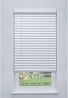 Vista 1 de Linen Avenue - Estor sin cables de 2 pulgadas de madera sintética, blanco, 34 1/2 pulgadas de ancho x 36 pulgadas de alto, montaje interno al ras