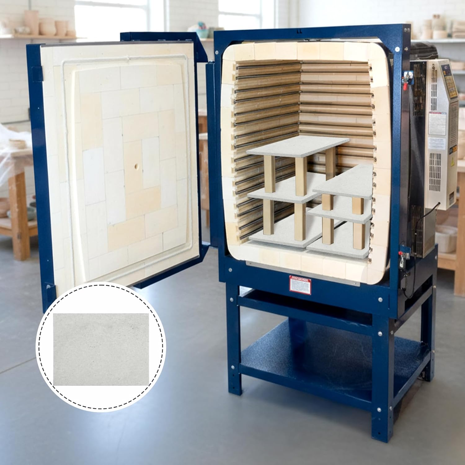 Weysat 16 x 16 x 0.8 Inches Kiln Shelf Fires up to 2280°f for Glass Fusing and Ceramics, Pottery at Home, Use in Any Kiln