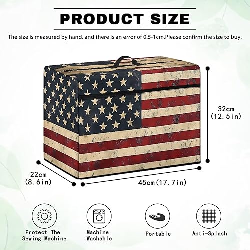 Miniatura 193 de Mumeson Cubierta antipolvo para máquina de coser de gatos negros con flores, para la mayoría de máquinas de coser estándar, plegable, duradera