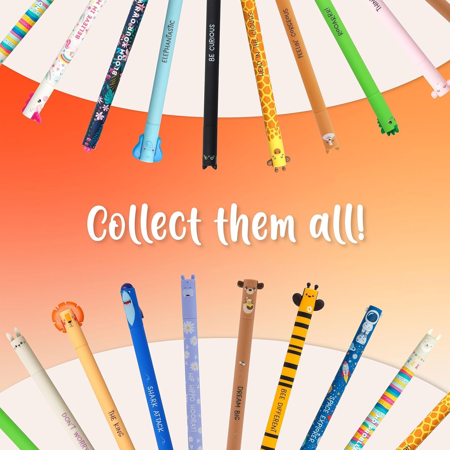 Relota Lot de 8 Stylo Effacables, Stylos à Encre Gel Effaçable 0.35 mm