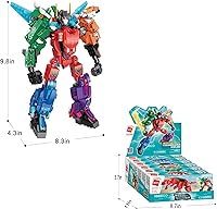 Vista 6 de LITTLE FROGGY Robot STEM 6 en 1 Transformación Dinosaurio Guerrero Vehículos Kit de bloque de construcción para niños compatible con ladrillos Lego