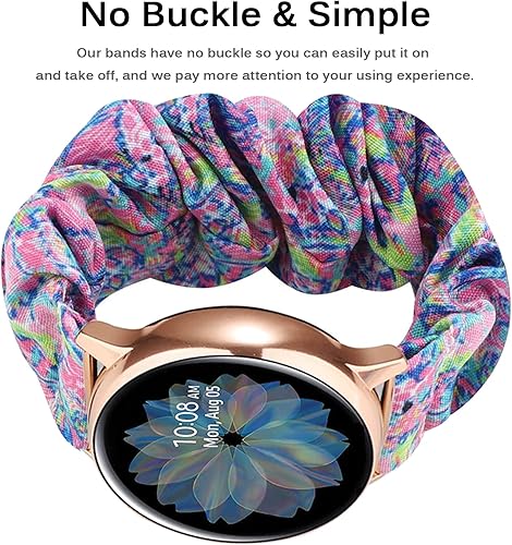 Miniatura 6 de Miimall Correa elástica de 0.787 pulgadas para Samsung Galaxy Watch FE de 1.575 pulgadas, ligera, transpirable, correa elástica para Galaxy Watch