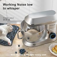DOBBOR 9,5L Robotgép 1500W - 7 Sebességes Konyhai Mixer Dagasztó Funkcióval, Habverővel és Fröccsenésgátlóval, Csendes Bolygómozgású Keverőr 2