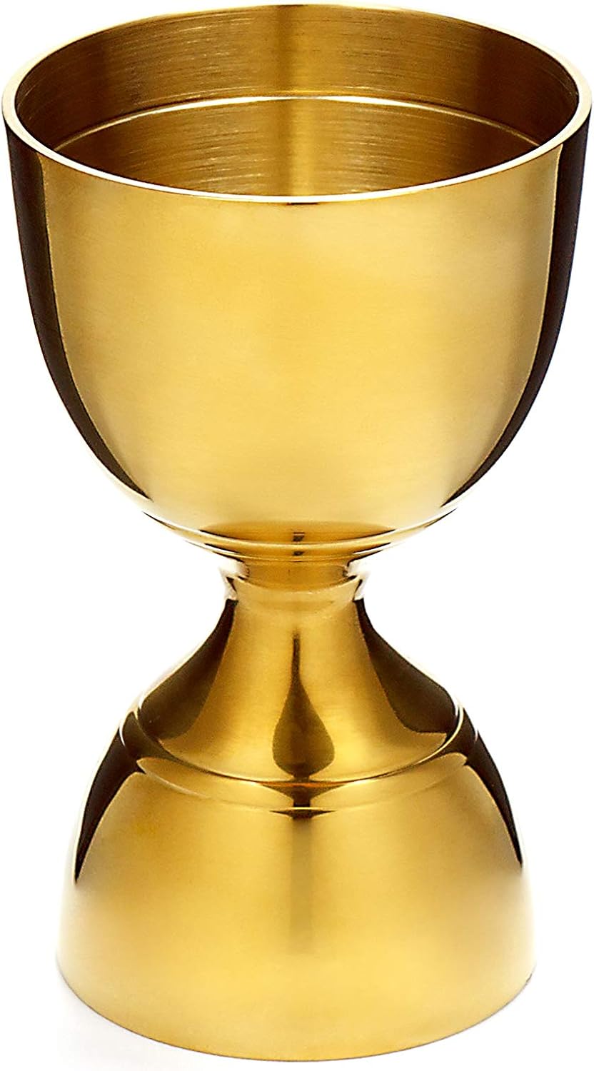 Cocktail Kingdom Leopold Jigger - 1oz / 2oz - Gold-Plated/Banded