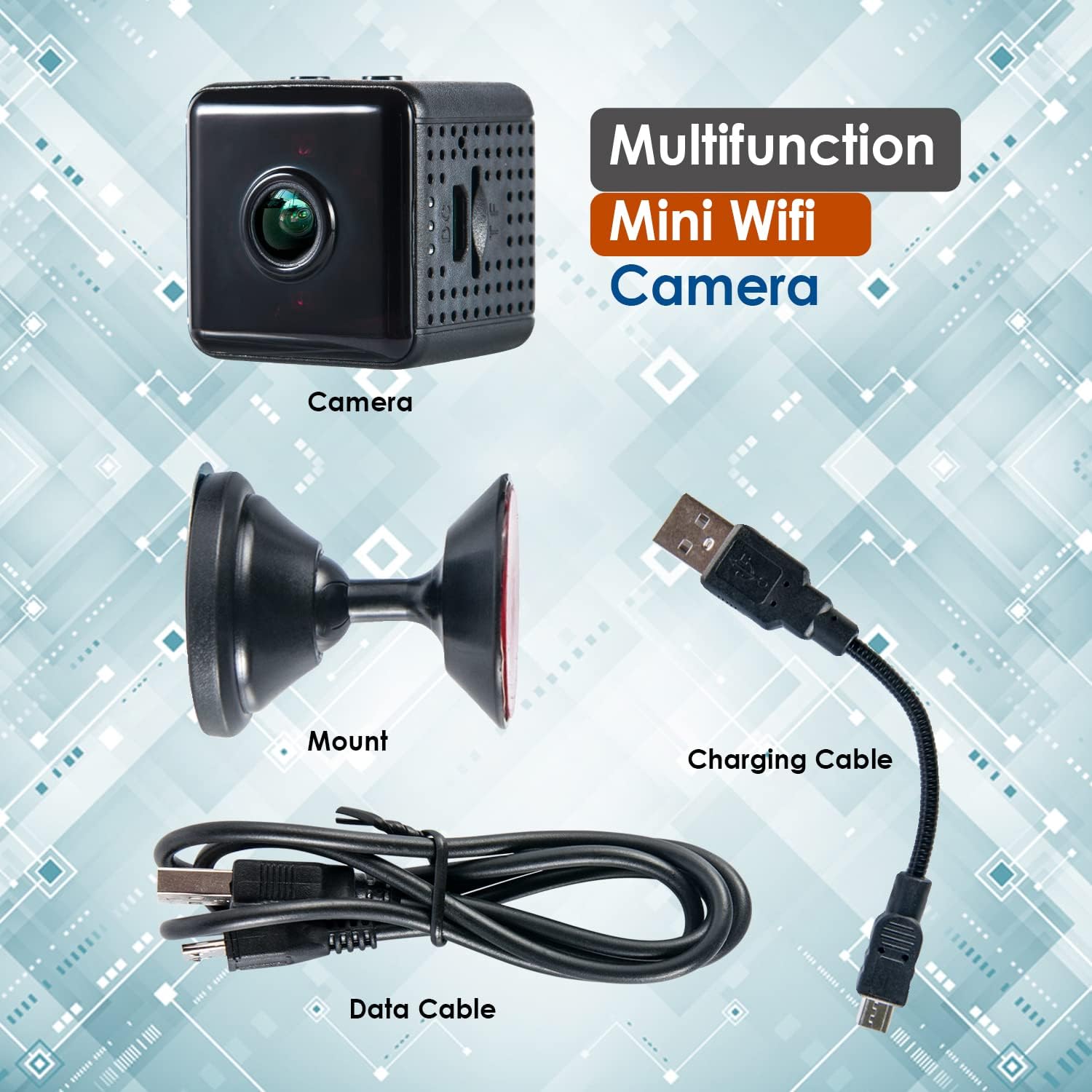 Bеѕt Prоmо WiFi Wireless Camera Mini Security Camera Nanny Cam with Audio Live Feed ,Home Camera for Pet/Baby/Nanny,Outdoor/Indoor Security Camera Wireless with 32G SD Card