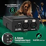 Amplificateur d'écoute personnel dans le système de moniteur d'oreille avec XLR et TRS Entrée, 3.5mm Sortie avec mélangeur Mono et Stereo, boîtier robuste avec clip ceinture