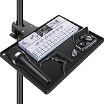 BILIONE Bac de support de microphone avec pince à crabe, 10.6" x 7.9" Grande étagère attache sur les supports de plancher de musique Studio pour le stockage (Tray)