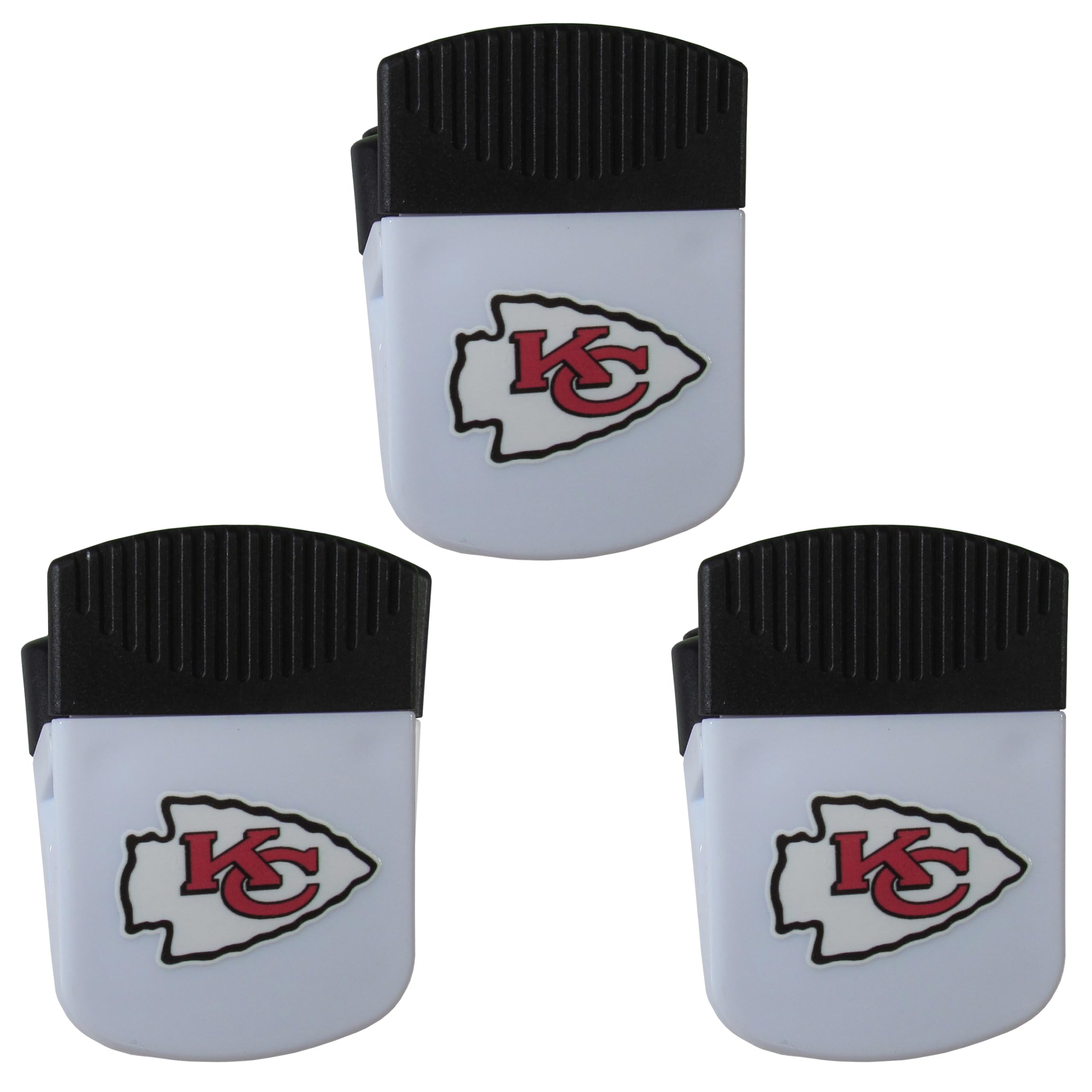 Siskyou Sports NFL Kansas City Chiefs Chip Clip Magnets, 3pk One Size, White