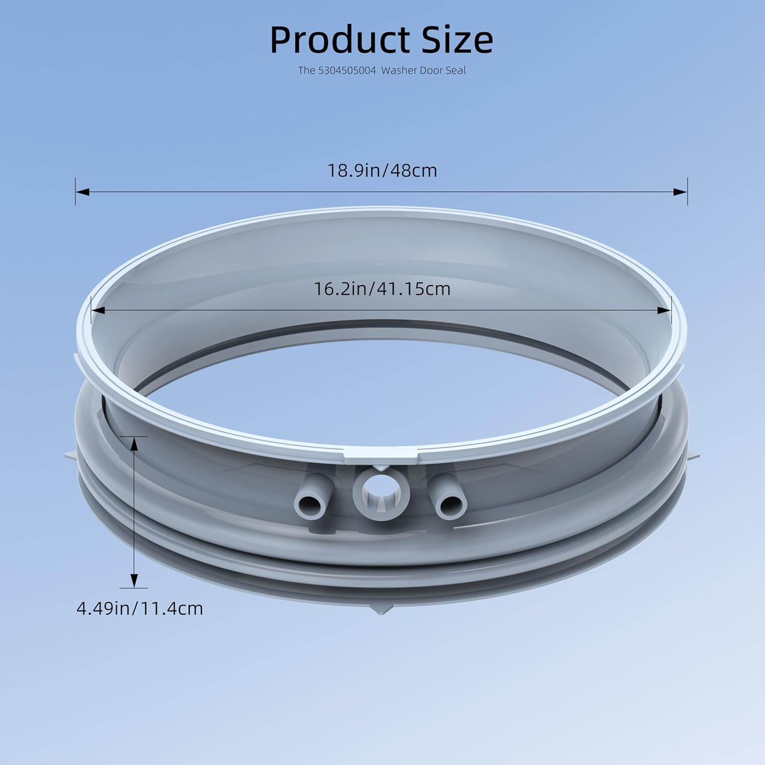 5304505004 Washer Door Seal Replacement Compatible with Frigidaire Electrolux Washing Machine Door Bellow Gasket, Replace Parts 5304516744 5304505239, for Front Load Washing Machine Door Boot Gasket