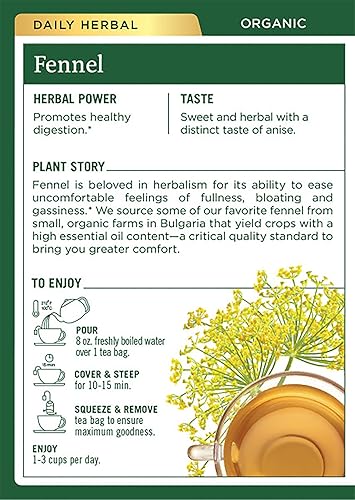 Miniatura 4 de Traditional Medicinals Té de hierbas de hinojo orgánico promueve la salud digestiva paquete de 2 - 32 bolsas de té en total