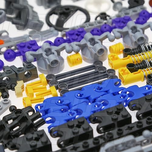 Miniatura 5 de 192pcs Technic-Parts Axle-Pin-Connector Compatible con Lego-Technic, Ruedas Link Chain Steering Technic-Spension Engine Technic Actuador lineal