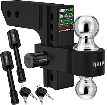 Rhino USA Adjustable Heavy Duty Trailer Hitch
