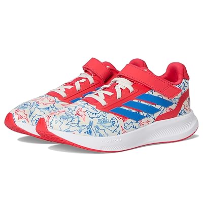 adidas Kids Run Falcon 5 Dino Shoes (Little Kid) Kids Shoes White/Bright Royal/Semi Lucid Red