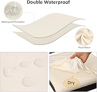 Vista 2 de YISUN Fundas para sillas de comedor, de piel sintética sólida, impermeable y resistente al aceite, fundas protectoras para sillas de comedor