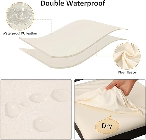 Miniatura 10 de YISUN Fundas de asiento impermeables para comedor, elásticas, extraíbles y lavables, fundas de asiento de silla de cocina con lazos elásticos y