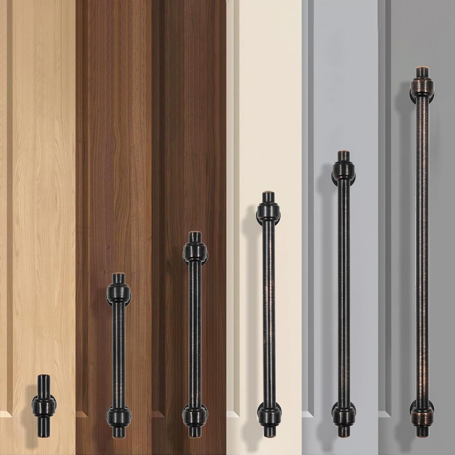 10 Pack 5"(128mm) Oil Rubbed Bronze Cabinet Pulls Kitchen Cabinet Handles Cabinet Hardware Drawer Pulls for Cupboard CK0081