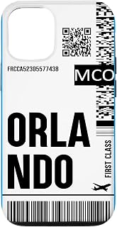 iPhone 12/12 Pro Orlando Flight Ticket Boarding Pass City Airplane Travel Case