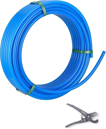 EFIELD Tubería Pex A de 1 pulgada y 100 pies azul para aplicaciones de fontanería de agua potable con un cortador de tubos (azul)