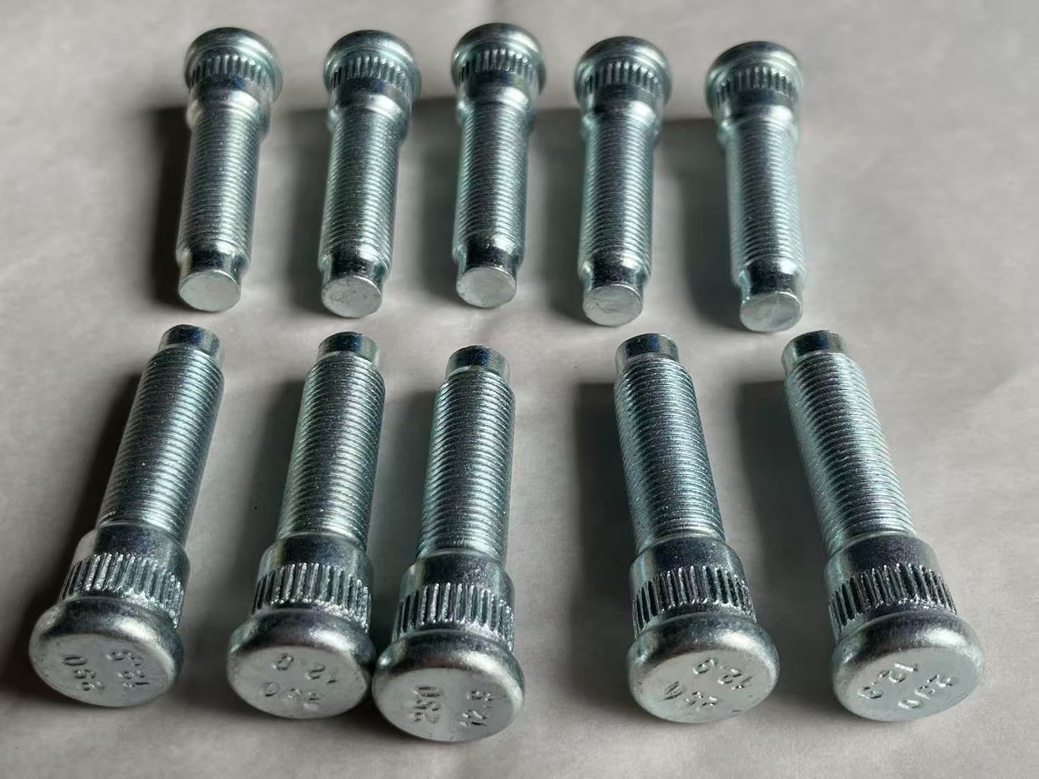 10pcs 610-290 1/2-20 Serrated Wheel Stud - .622 in. Knurl, 2.2 in. Length Compatible with Select Ford 100 150 250 Explorer Sport Mustang