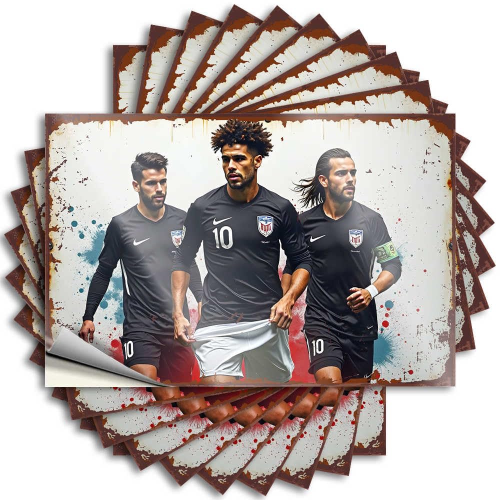 Fzfn Colour Saying Cover Personalized United Soccer Stars: Unity In Motion For Football - Pool Stuff Easy Peel Removable(6X9cm)