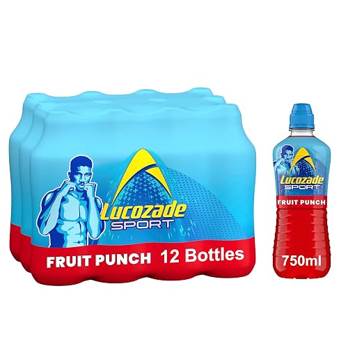 Lucozade Sport Body Fuel - Fruit Punch 12x750ml| Isotonic sports drink, with Electrolytes and Vitamin B3 | Still | Bursting with Flavour - Apple, Fruit Punch - 750 ml (Pack of 12)