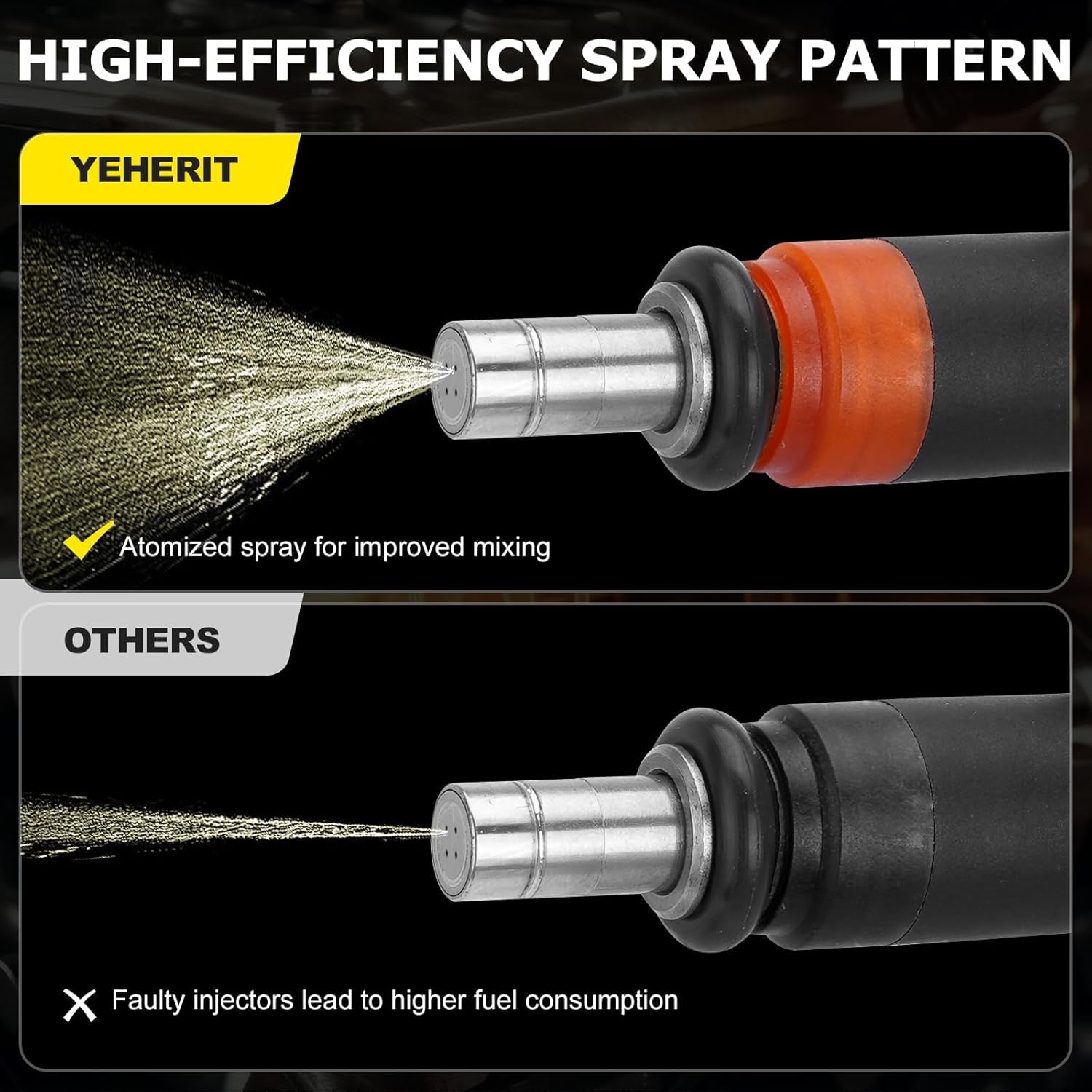 Set of 8 Fuel Injectors Compatible with Hemi 5.7L Ram 1500, 2500, 3500, Dodge Charger, Durango, Challenger, Magnum, Jeep Grand Cherokee, Commander, Chrysler 300 Aspen - Replace# FJ732, 05037479AA