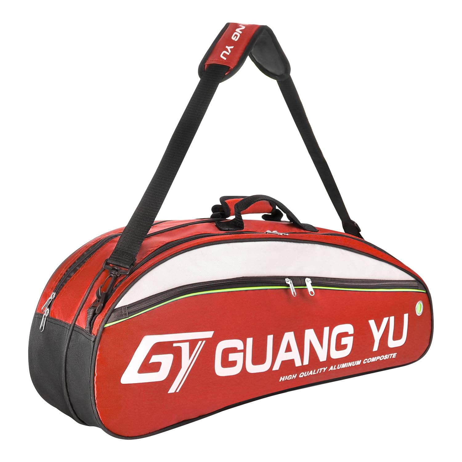 SIQITECHUK Badminton Tennis Racquets Racket Bag with Shoe Compartment Large Capacity Rackets Storage Bag Battledore Cover Case Waterproof Gym Equipment Bags Sports Handbag with Shoulder Strap (Red)