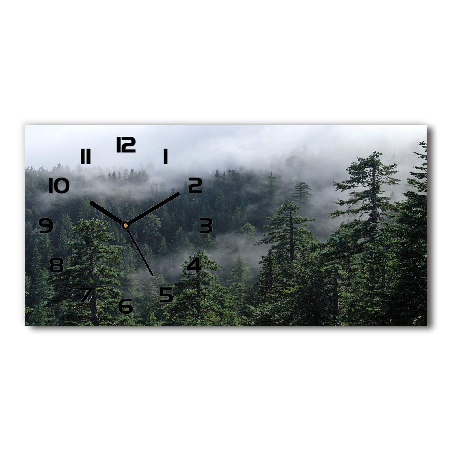 Horloge en verre silencieuse Tulup 60x30cm mécanisme sans tic-tac
