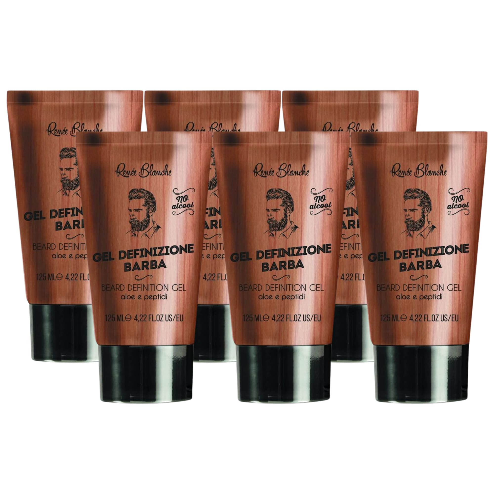 Gel Definizione Barba, Aloe e Peptidi, No Alcool 125ml (6 Unità)