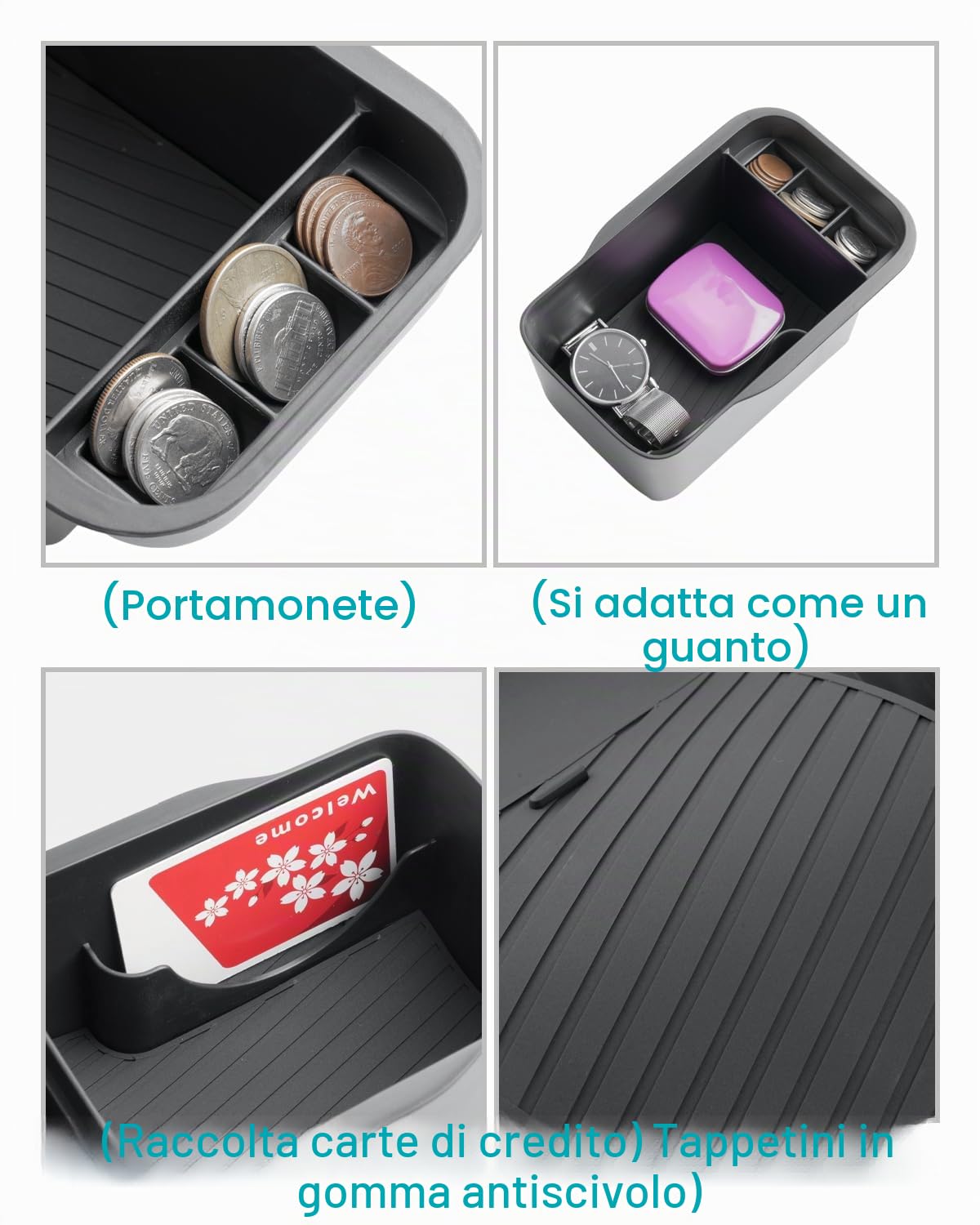 CDEFG Compatibile con Alfa Romeo Junior 2024 2025 2026 console centrale, vano portaoggetti, bracciolo, contenitore multifunzione per auto, centro, organizer per console organizer per vassoi junior
