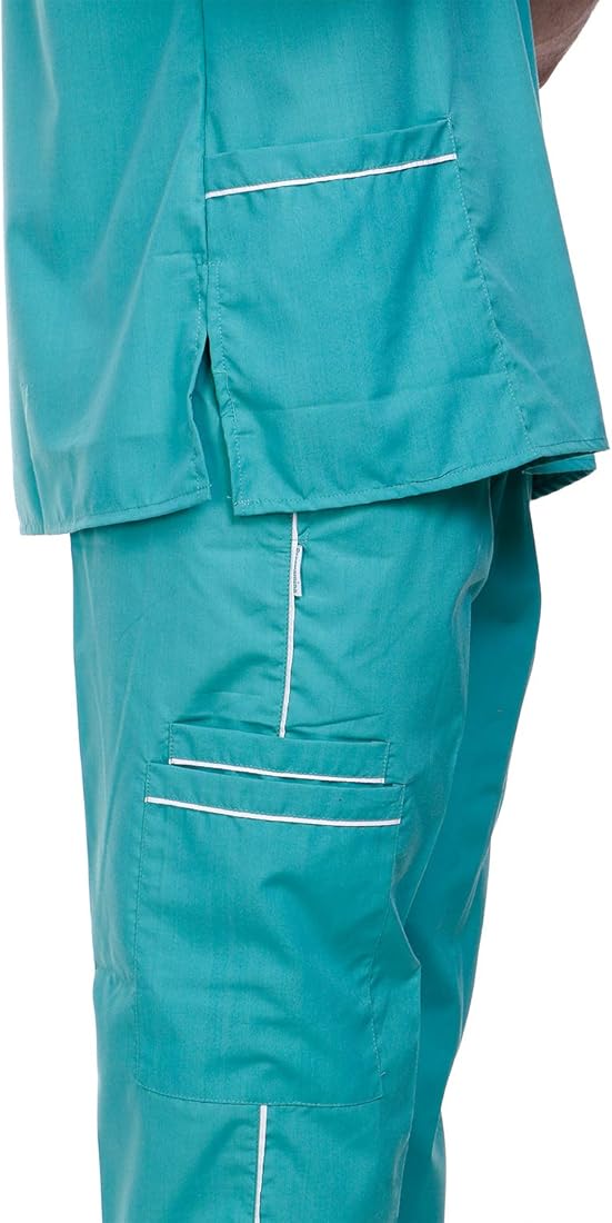 Proexamine Surgicals Unisex Scrub Suit set with piping V-Neck 3