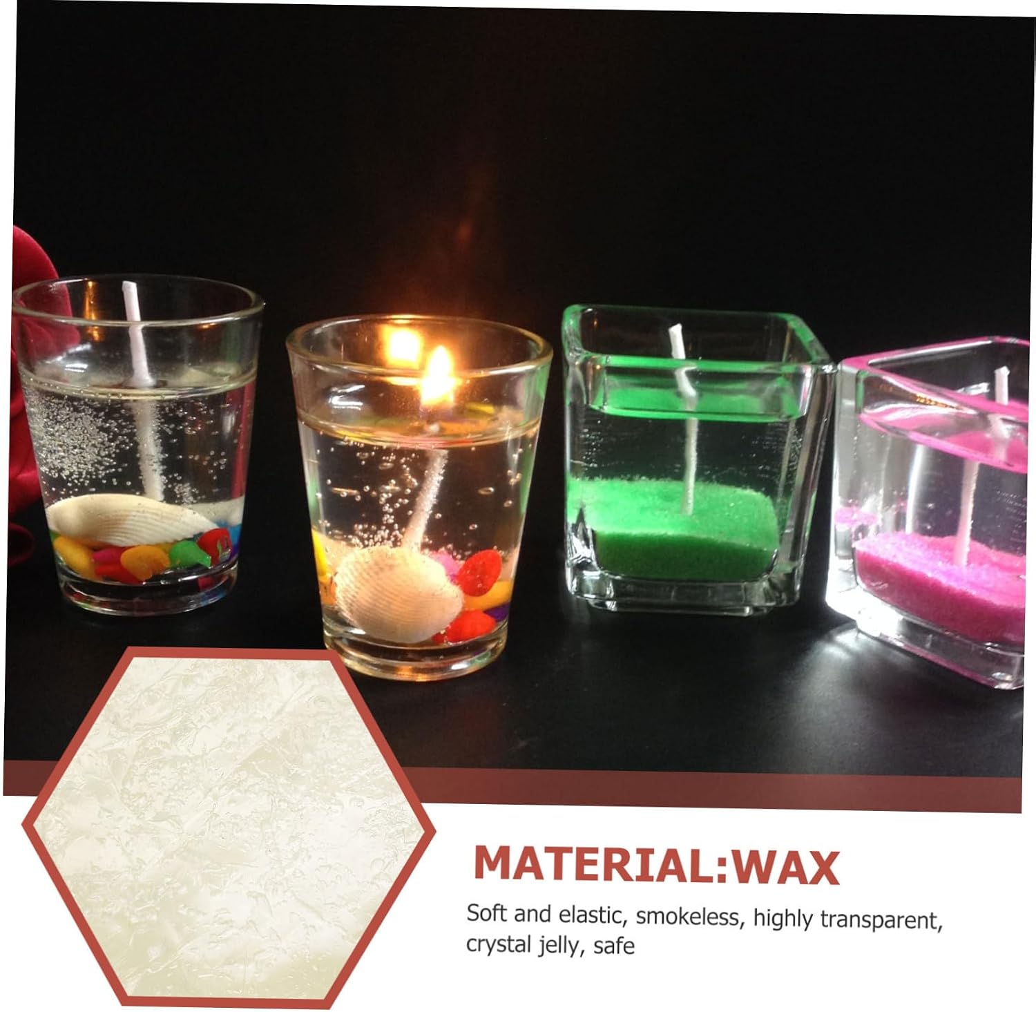 Gel Candle Wax 1kg for DIY Candle Making, Xmas