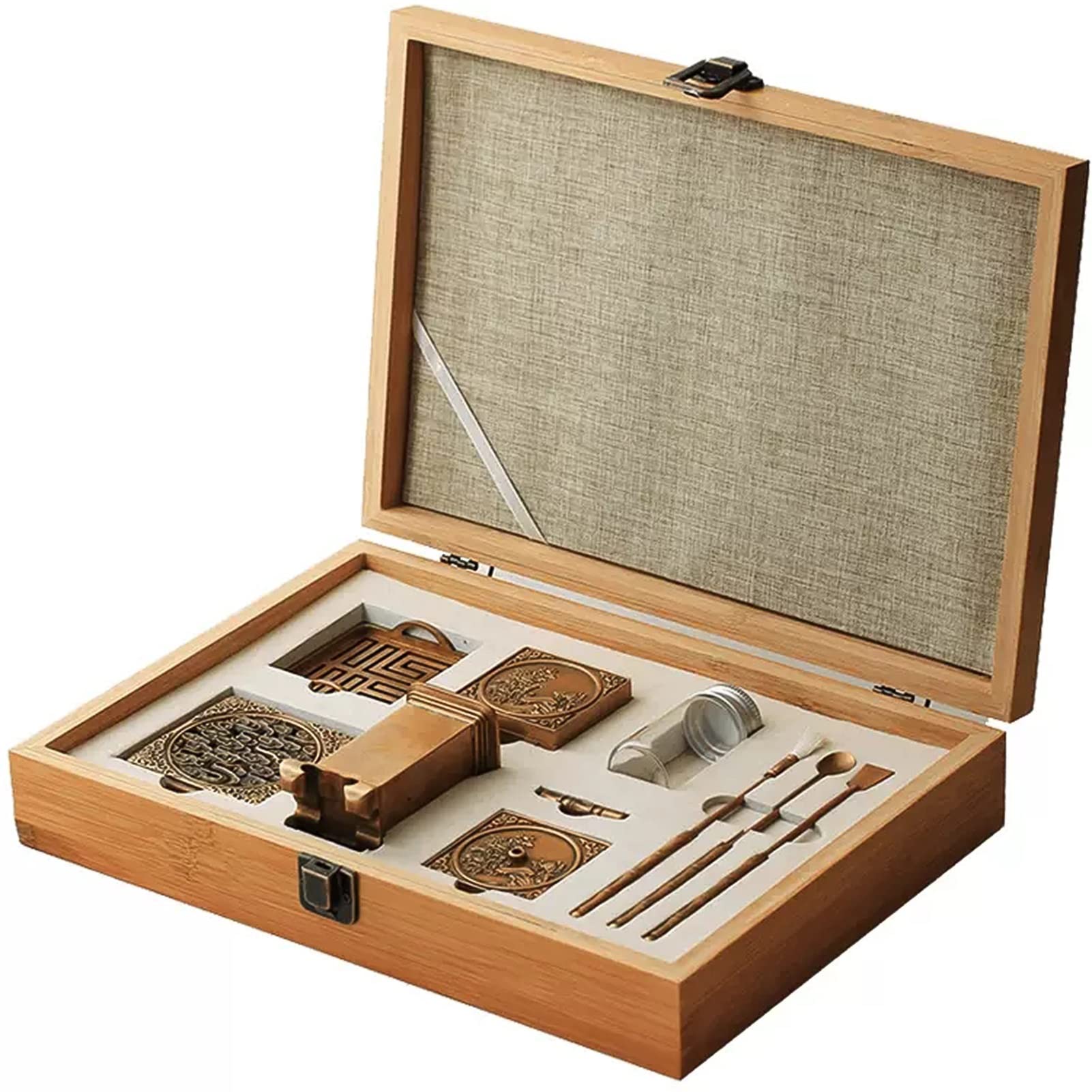Kit de 9 Piezas para Hacer Incienso de latón, Torre de reflujo, moldes para Conos de Incienso, Juego de Herramientas para purificar el Incienso, Yoga, meditación y SPA.