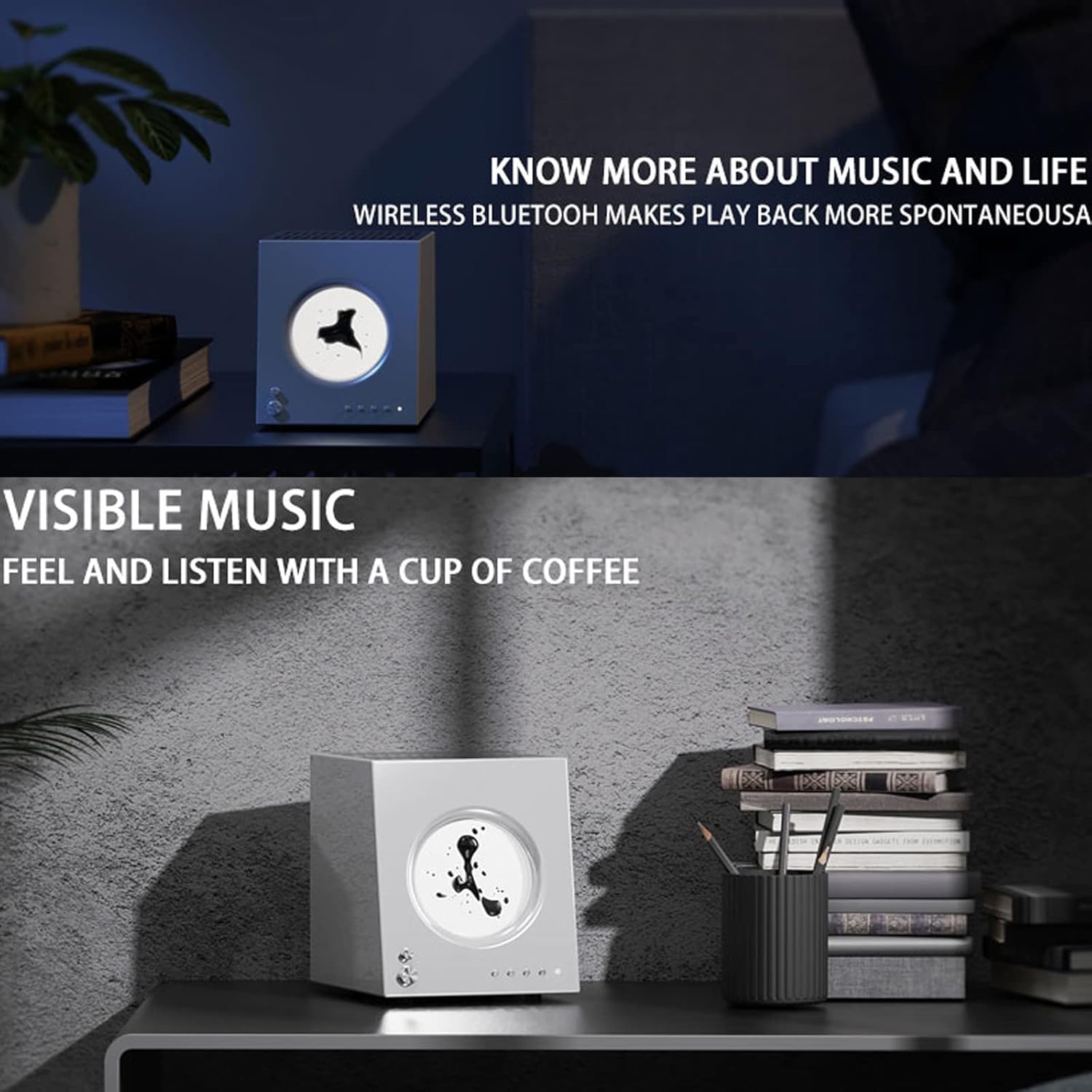 magnetic fluid speaker portable wireless speaker with 50w subwoofer 12h playtime golden magnetic fluid white appearance bluetooth 5 1wireless mag