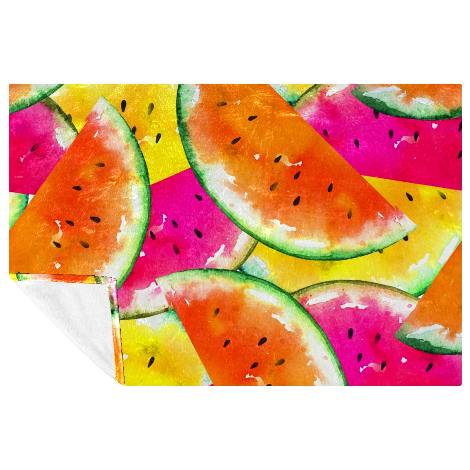 Couverture d'été pastèque 150x100 cm légère pour lit et canapé