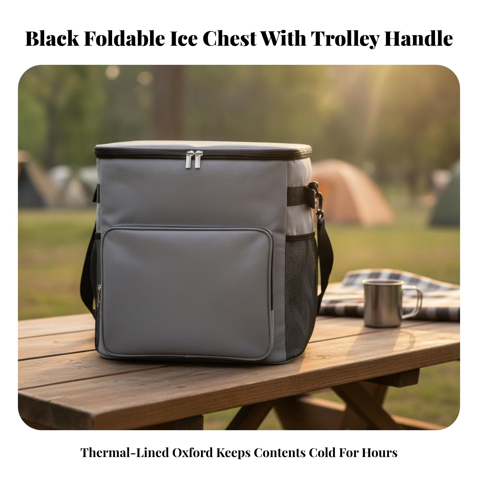 MERIGLARE Bolsa Enfriadora la Oxford Aislada | Nevera Portátil con Correa Hombro, Funcional, Bolsa Térmica con Bolsillo Frontal, para Picnic, Acampada, Viajes en Coche