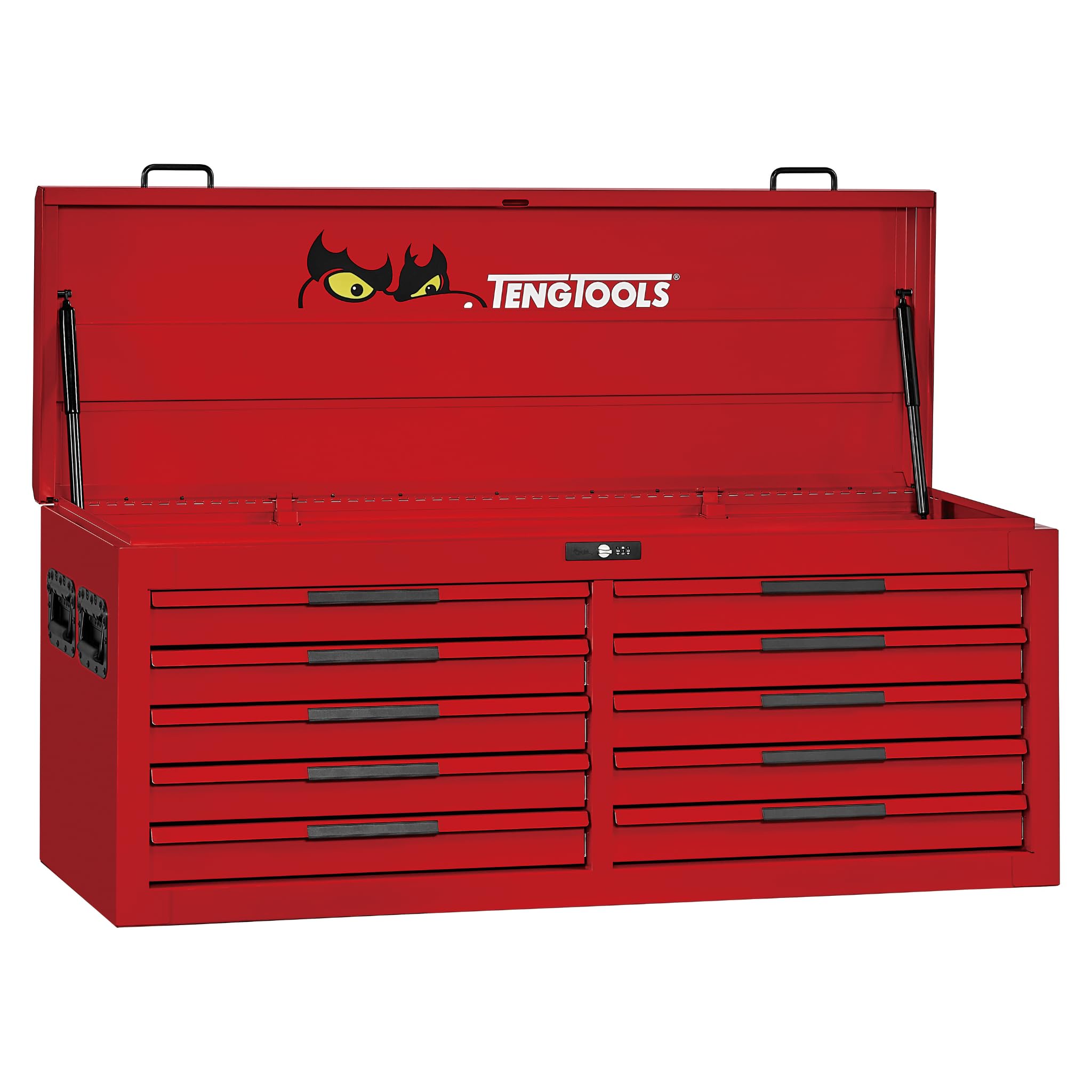 Teng Tools 53 Inch Wide 10 Drawer PRO35 Heavy Duty Red Top Box - TST53R10F