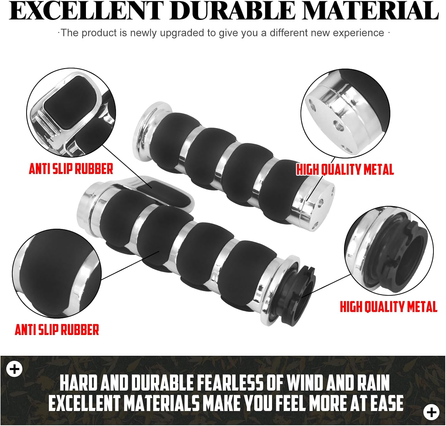 1 inch Handlebar Grips 25mm Aluminum Hand Grips Compatible with Harley Touring Softail Dyna Sportster XL883 1200 XR VRSC