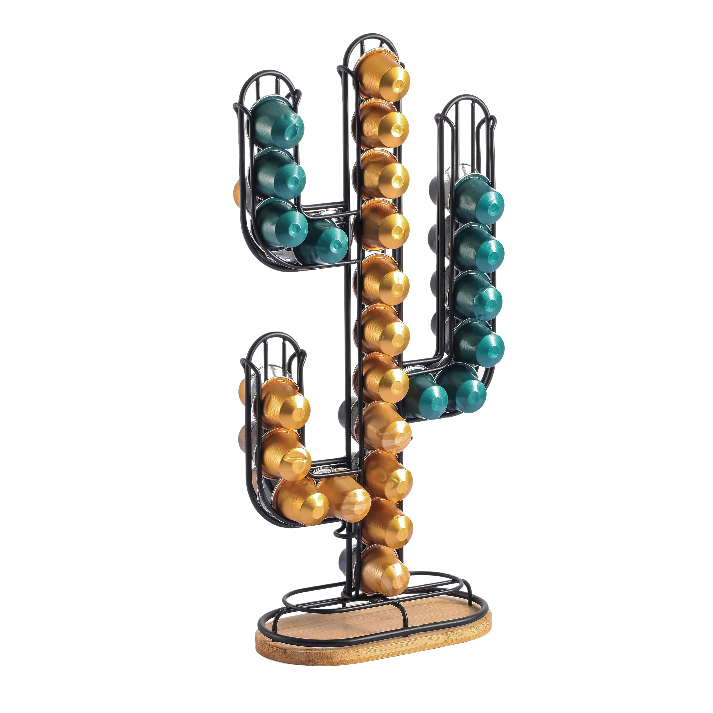 MSV Dispenser per cialde Cactus Design Industriale Legno e Acciaio Elie Nero Opaco
