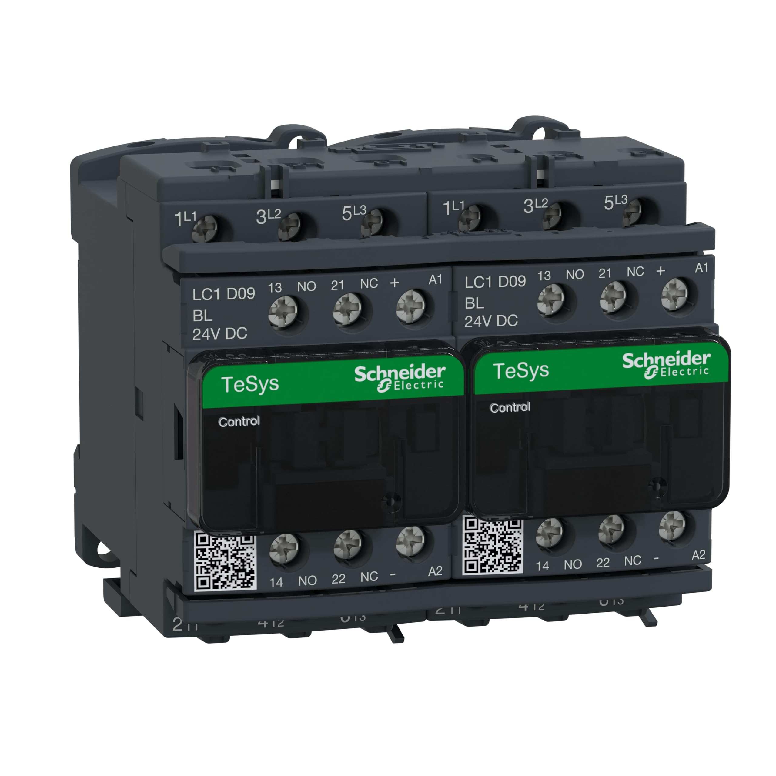 Schneider Electric LC2D09BL TeSys D Contactor Inversor, 9A 24V Bajo Consumo Antiparasitado