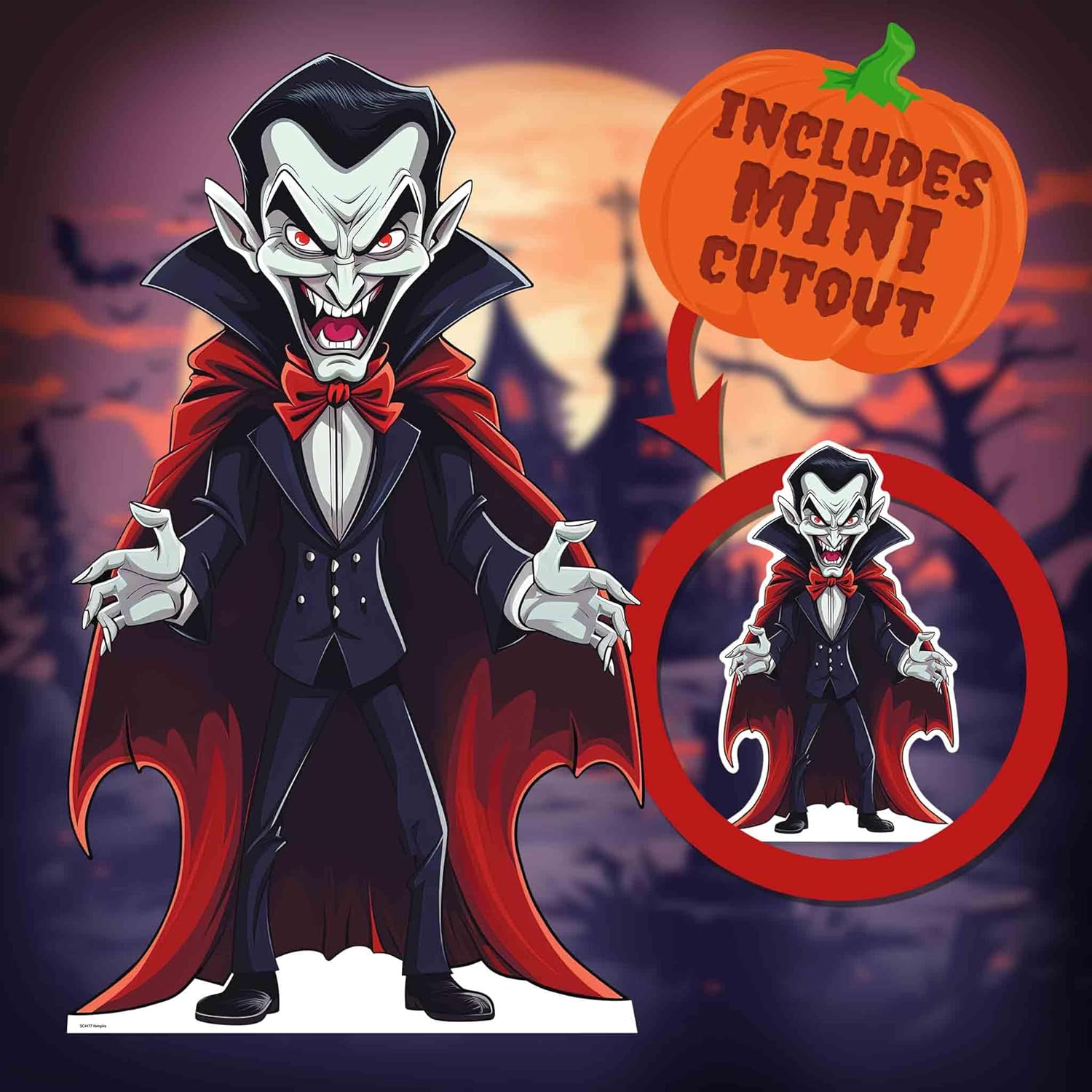 Star Cutouts SC4477 Cartoon Vampire Cardboard Cutout Halloween Theme