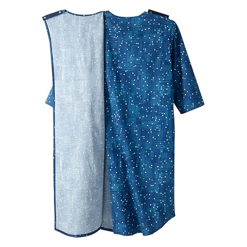 Pajamas For Men Men's Open Back Adaptive Flannel Nightgown For