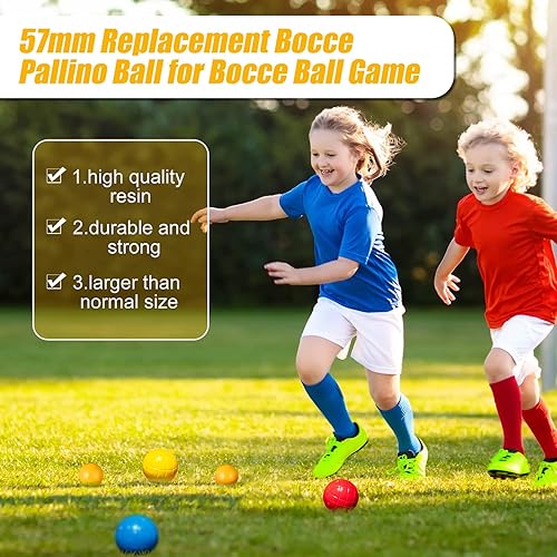 Miniatura 3 de DEEKIN 2 paquetes de 2.244 in Bocce Pallino para juego de bocha, bola de bocha, bolas de repuesto para bocce palino