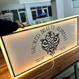 Custom Acrylic Backlit Sign, Rectangular Personalized Illuminated Logo Signs For Business, Storefront Design, Office Decor, Nail Salons, Beauty Studios, and Restaurant (14