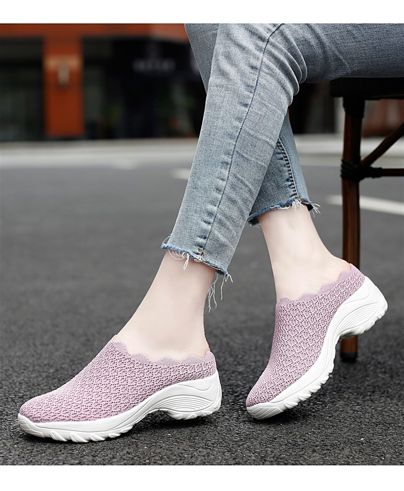 Damskie Letnie Buty Do Chodzenia Modne Kapcie Wsuwane Zewnętrzne Lekkie Duże Rozmiary 35-43 Trampki Codzienne Sandały Buty