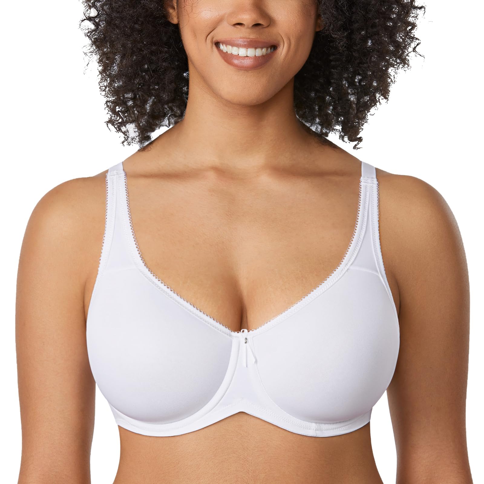DELIMIRA Minimizer Beha Voor Dames Met Volledige Dekking Plus Size Niet Gewatteerde Steun Zwart 85e 2201882323